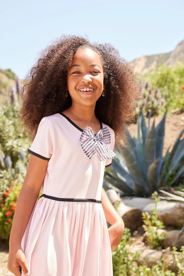 Bow Front Pink Dress