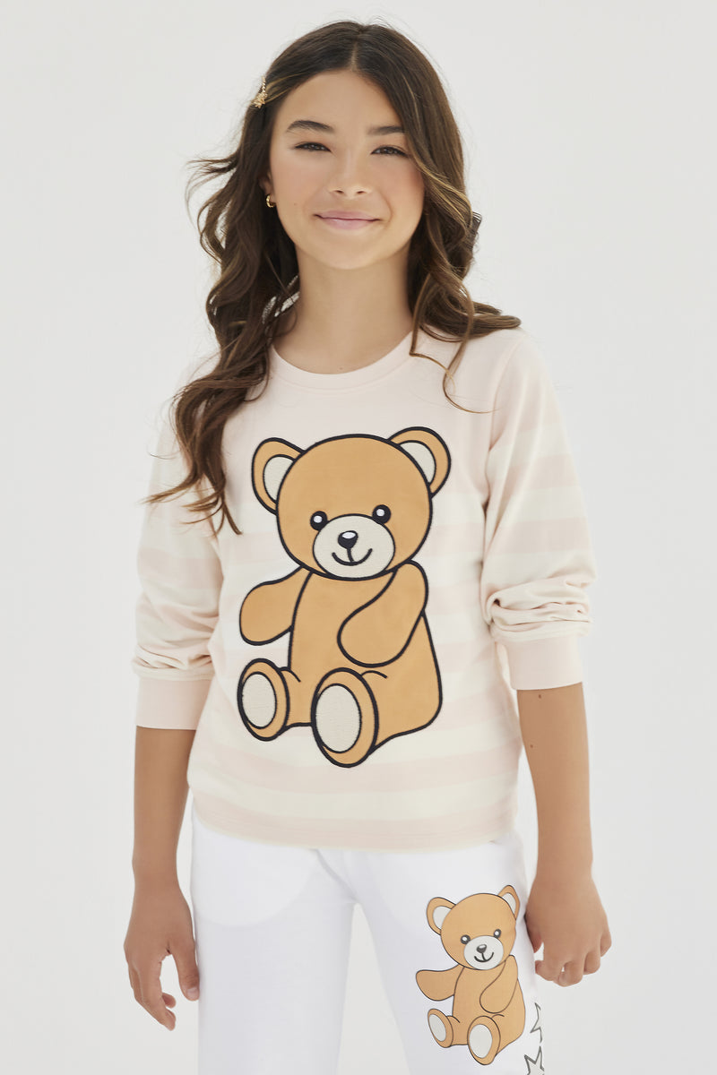 Bear Printed Cotton Sweatshirt