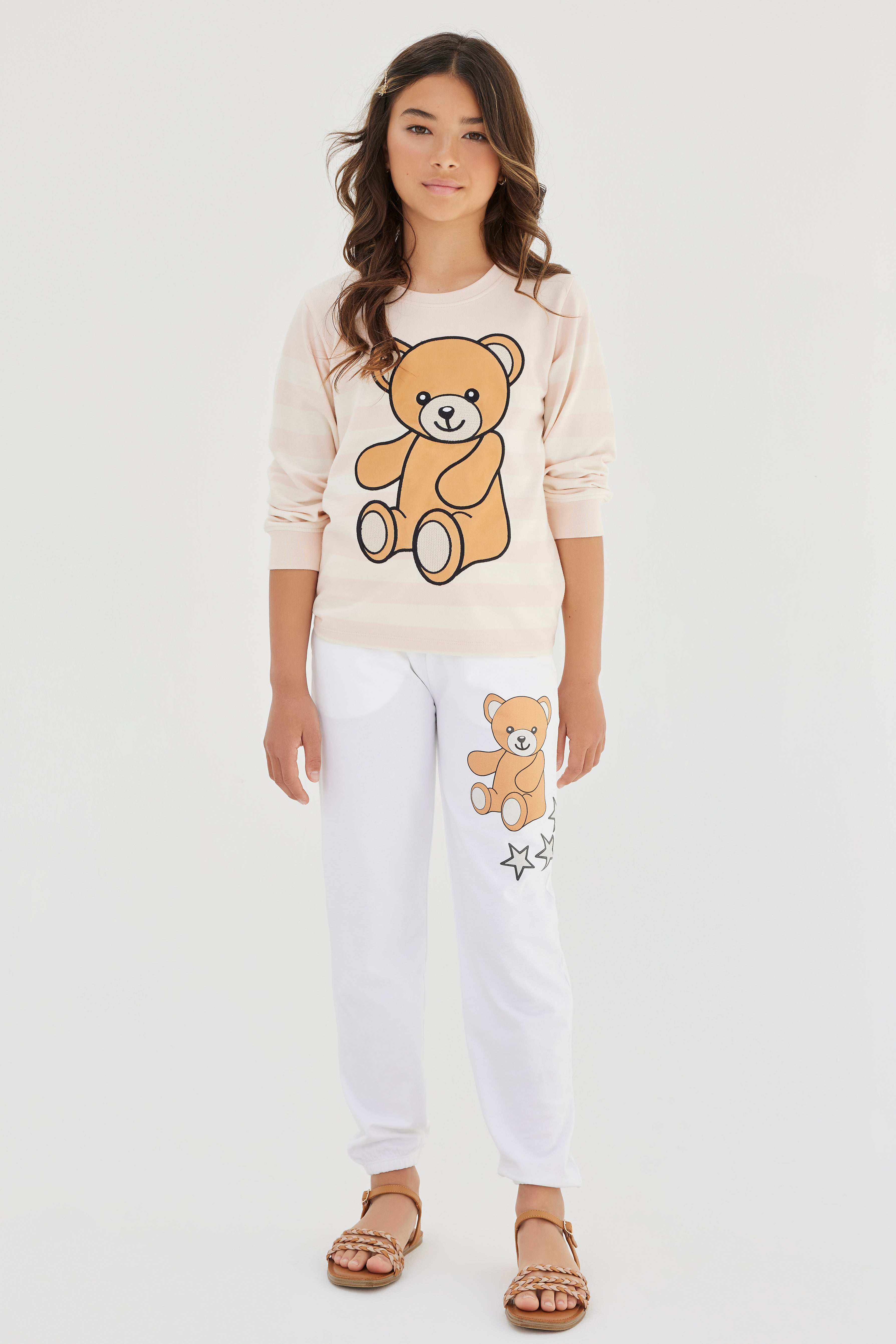 Bear Printed Cotton Sweatshirt