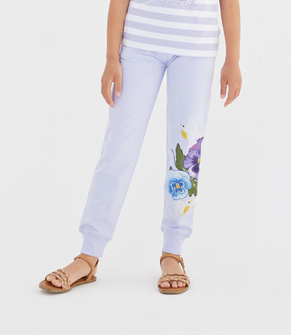 Viola Printed Lilac Pants