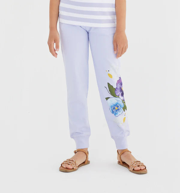 Viola Printed Lilac Pants