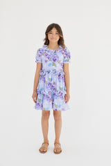 Viola Printed Lilac Dress