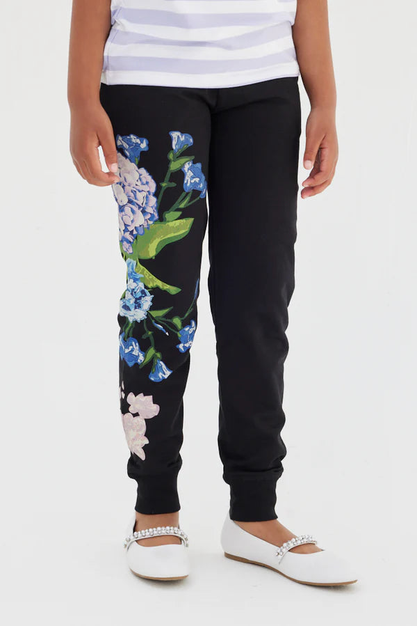 Hydrangea Printed Joggers