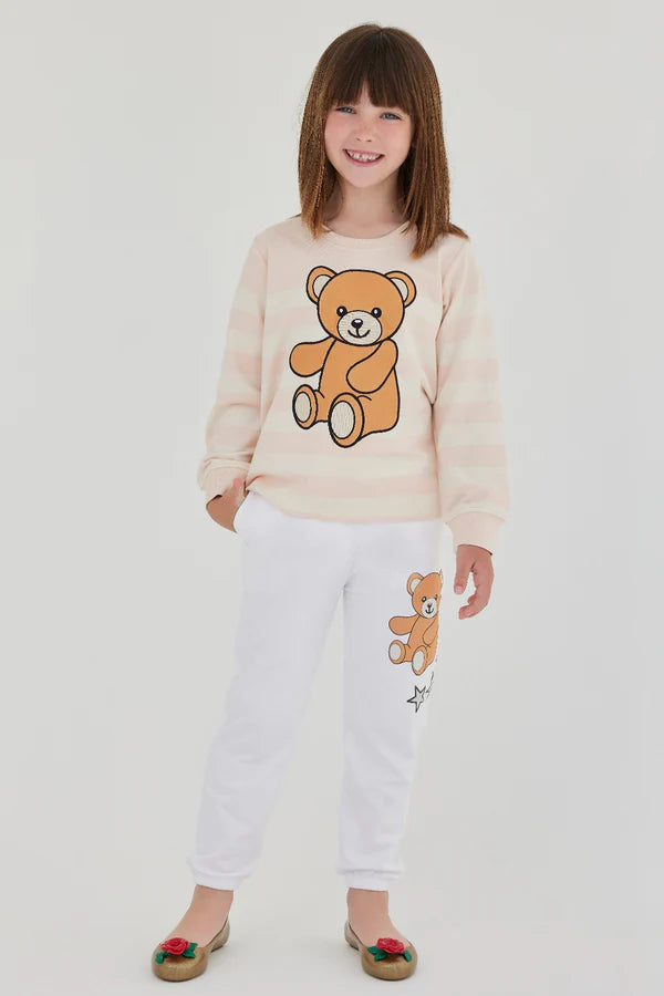 Bear Printed Cotton Sweatshirt