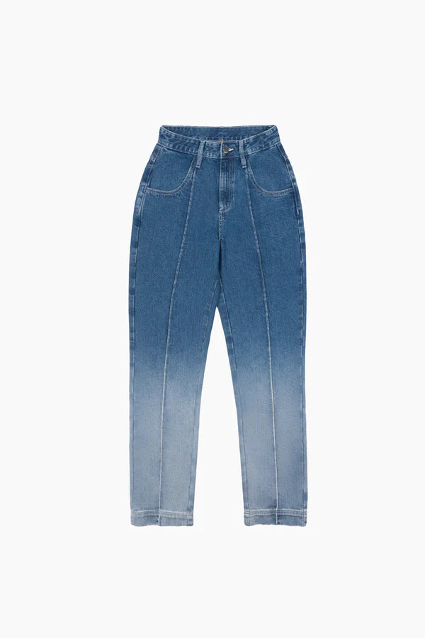 Pintuck Ombre Denim Pants