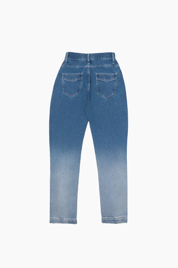 Pintuck Ombre Denim Pants